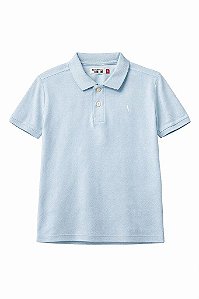CAMISETA INFANTIL MENINO RESERVA GOLA POLO AZUL CLARO