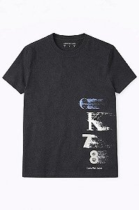 CAMISETA INFANTIL MENINO CALVIN KLEIN MANGA CURTA PRETA CK78