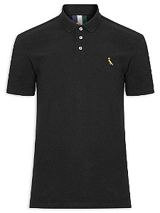 CAMISETA INFANTIL MENINO RESERVA GOLA POLO PRETA