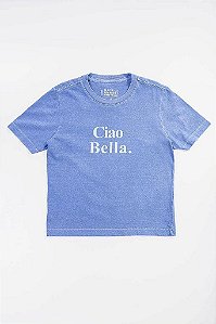 CAMISETA INFANTIL MENINO SERGIOK MANGA CURTA AZUL CIAO BELLA