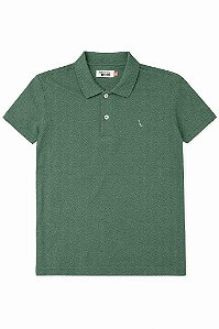 CAMISETA INFANTIL MENINO RESERVA GOLA POLO VERDE ESCURO BORDADO
