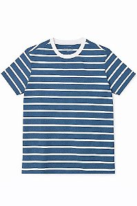 CAMISETA INFANTIL MENINO CALVIN KLEIN AZUL LISTRAS MANGA CURTA