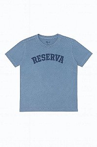 CAMISETA INFANTIL MENINO RESERVA AZUL MANGA CURTA LOGO CENTRAL