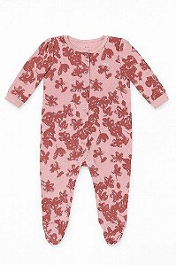 MACACÃO INFANTIL MENINA CALVIN KLEIN BORDÔ FLORAL