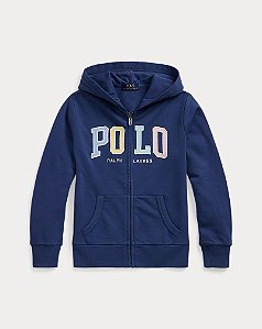JAQUETA INFANTIL POLO RALPH LAUREN AZUL MARINHO LOGO TONS CLAROS