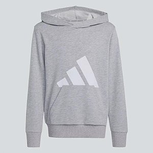 MOLETINHO CINZA ADIDAS COM CAPUZ