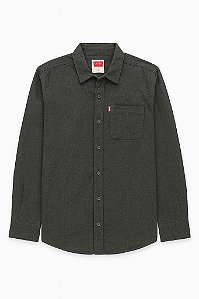 CAMISA ALGODÃO LEVIS CHUMBO MANGA LONGA
