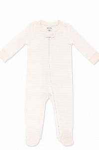 MACACÃO INFANTIL MENINA CARTERS ALGODÃO ROSA LISTRAS