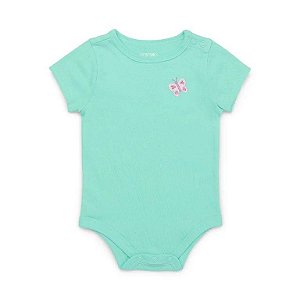 BODY INFANTIL MENINA GARANIMALS VERDE BORBOLETA IMPORTADO