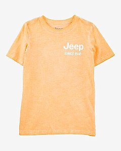 CAMISETA INFANTIL MENINO JEEP LARANJA MANGA CURTA