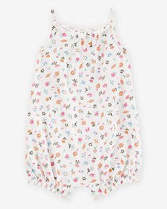 ROMPER INFANTIL MENINA CARTERS BRANCO FLORES
