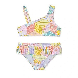 BIQUINI INFANTIL MENINA WONDER NATION - PRAIA - FLORES - PROTEÇÃO SOLAR