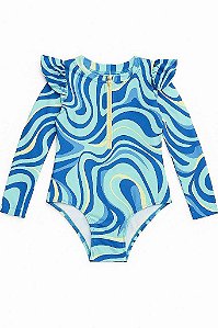 MAIÔ INFANTIL WONDER NATION AZUL E VERDE - PROTEÇÃO SOLAR - IMPORTADO