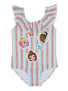 MAIÔ INFANTIL DISNEY PRINCESAS - PRAIA - PROTEÇÃO SOLAR