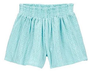 SHORTS INFANTIL - VERDE RENDA - MENINA CARTERS