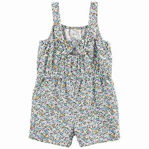 MACAQUINHO INFANTIL MENINA OSHKOSH FLORAL VERDE ALÇA