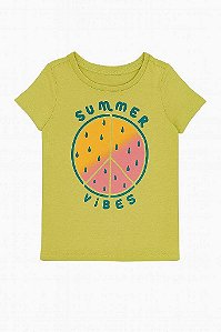 CAMISETA INFANTIL MENINA OSHKOSH MANGA CURTA VERDE - SUMMER