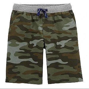 BERMUDA MENINO CARTERS CAMUFLADA CÓS CINZA