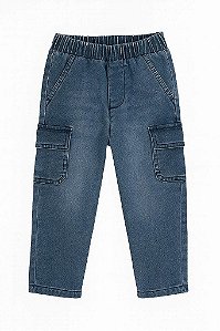 CALÇA JEANS MENINO GAP BOLSO LATERAL SUPER CONFORTÁVEL