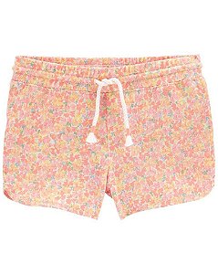 SHORTS MENINA CARTERS FLORAL AMARELO