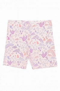 SHORTS INFANTIL MENINA WONDER NATION ROSA UNICORNIO