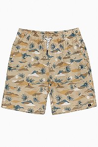 BERMUDA MENINO PRAIA QUIKSILVER CARAMELO COQUEIROS