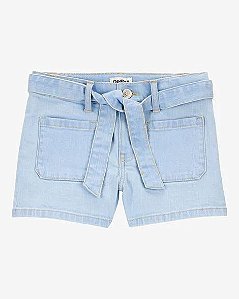 SHORTS JEANS MENINA OSHKOSH INFANTIL - CLARA COM LAÇO
