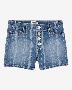 SHORTS JEANS MENINA OSHKOSH INFANTIL - MANCHAS BOTÕES