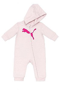 MACACÃO MENINA PUMA ROSA MOLETOM FORRADO FLEECE