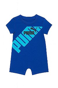 ROMPER INFANTIL MENINO PUMA AZUL E VERDE IMPORTADO
