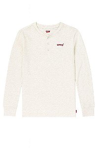 CAMISETA MANGA LONGA MENINO LEVI'S BEGE COM BORDADO IMPORTADO