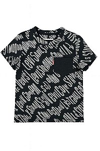 CAMISETA INFANTIL MENINO LEVI'S PRETA COM DETALHE E BOLSO IMPORTADA