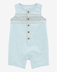 ROMPER INFANTIL MENINO BABY B?GOSH AZUL TRIBAL BOTÕES