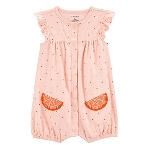 ROMPER BEBÊ MENINA CARTER?S ALGODÃO LARANJA