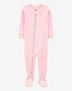 MACACÃO BEBÊ ROSA TÉRMICO CARTER?S ESTAMPA DE CORAÇÃO