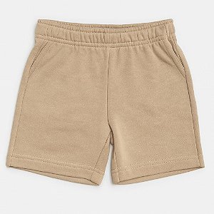 BERMUDA INFANTIL MENINO PEKKLE BEGE ALGODÃO CONFORTÁVEL
