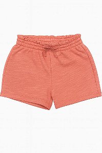 SHORTS INFANTIL MENINA PEKKLE SALMÃO ALGODÃO CONFORTÁVEL