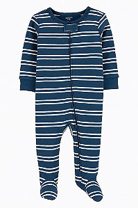 MACACÃO CARTER?S MENINO ALGODÃO AZUL MARINHO LISTRAS