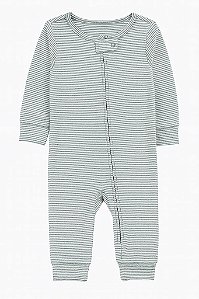 MACACÃO CARTER?S ALGODÃO VERDE LISTRAS SEM PÉ BEBÊ