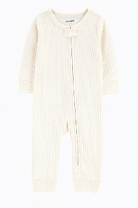 MACACÃO INFANTIL CARTER?S ALGODÃO CANELADO OFF WHITE CONFORTO