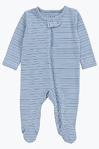 MACACÃO CARTER?S AZUL LISTRAS ZÍPER CONFORTÁVEL BEBÊ
