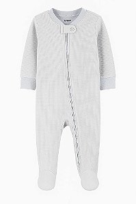 MACACÃO CARTER?S ALGODÃO LISTRAS AZUL BEBÊ ORIGINAL