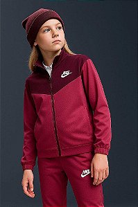 CONJUNTO INFANTIL NIKE BORDÔ ? JAQUETA E CALÇA FORRADAS 2 PEÇAS