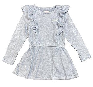 VESTIDO INFANTIL MENINA LEVI?S ? FIO AZUL QUENTINHO E ESTILOSO