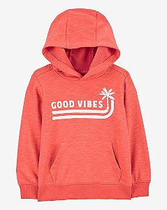 MOLETOM CARTER?S INFANTIL LARANJA GOOD VIBES ? MENINO