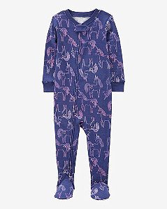 MACACÃO INFANTIL MENINA CARTER?S ALGODÃO ROXO UNICÓRNIO