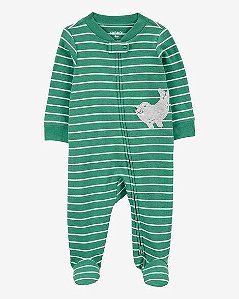 MACACÃO CARTER?S ALGODÃO VERDE MORSA ? BEBÊ ESTILOSO E FOFO