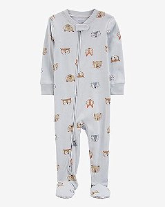 MACACÃO CARTER?S AZUL COM ESTAMPA DE ANIMAIS ? ALGODÃO BEBÊ