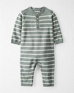 ROUPA INFANTIL MENINO CARTERS LITTLE PLANET MACACÃO FIO VERDE LISTRAS