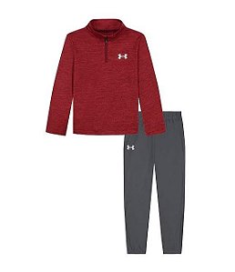 CONJUNTO INFANTIL UNDER ARMOUR CAMISETA VERMELHA ? 2 PEÇAS